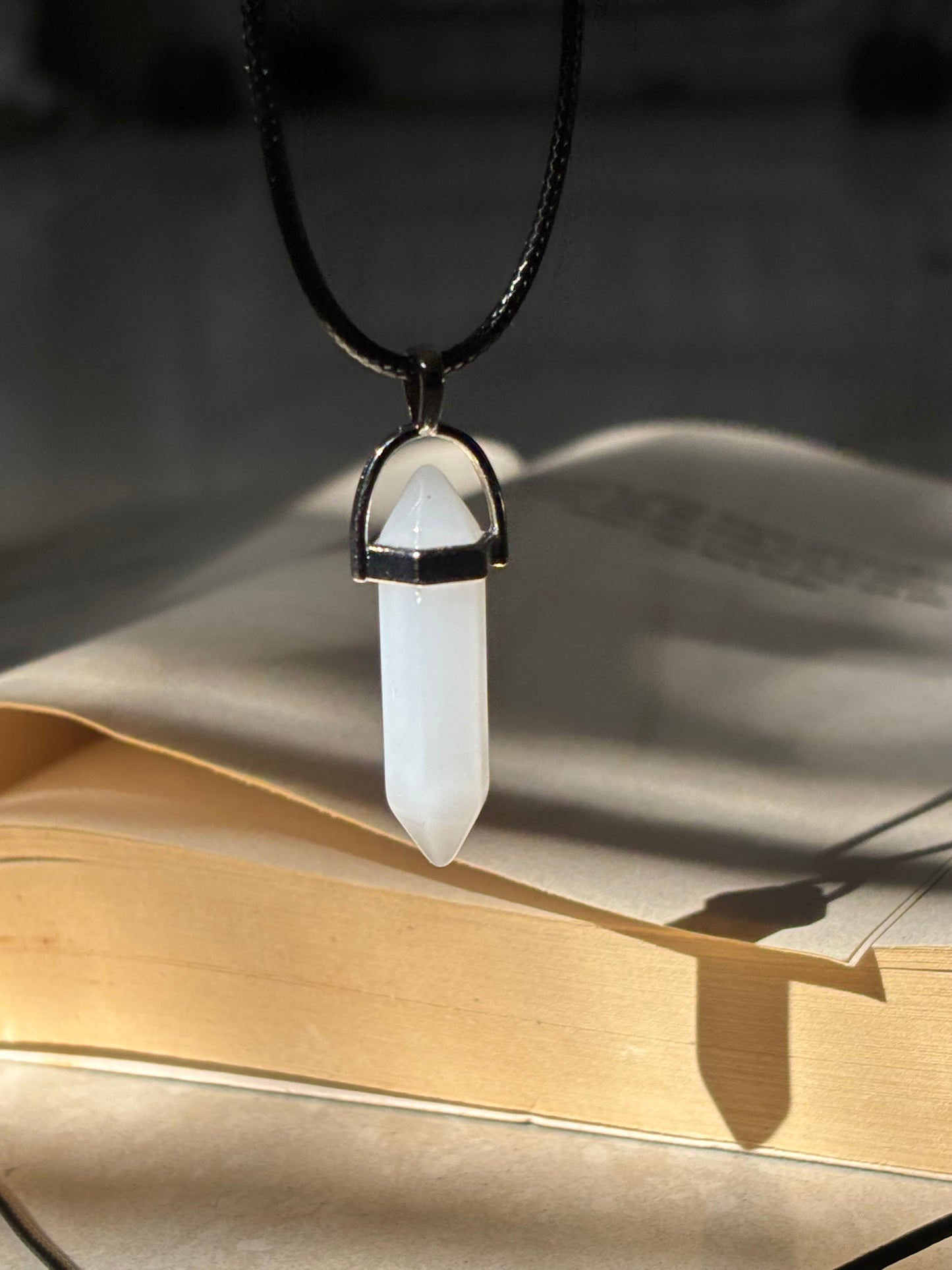 White Resin Crystal pendant