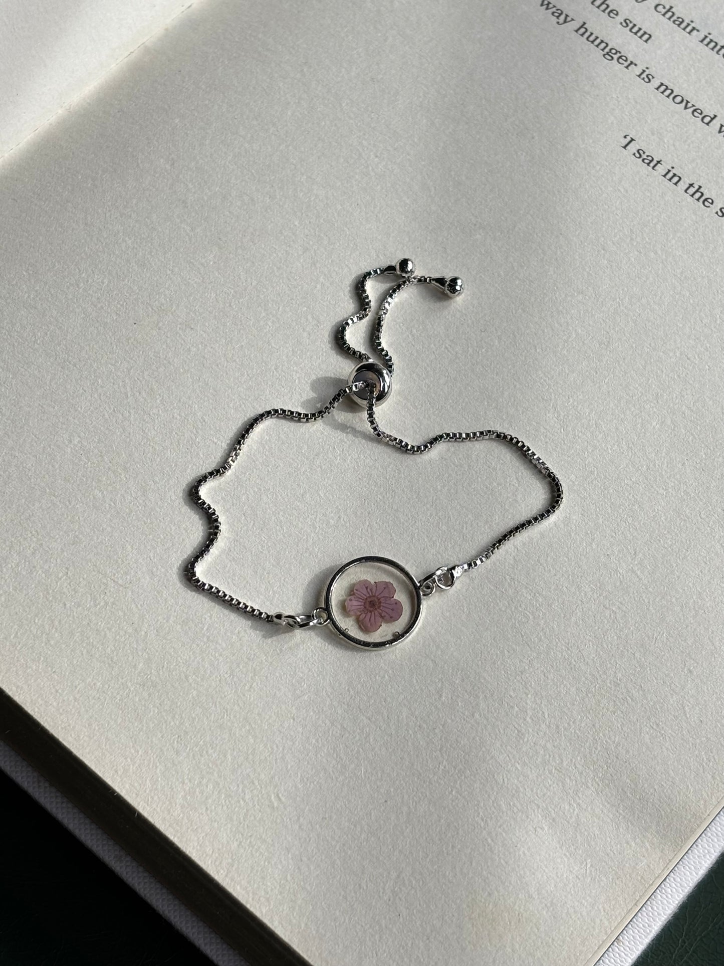 Mauve Plum Flower Bracelet