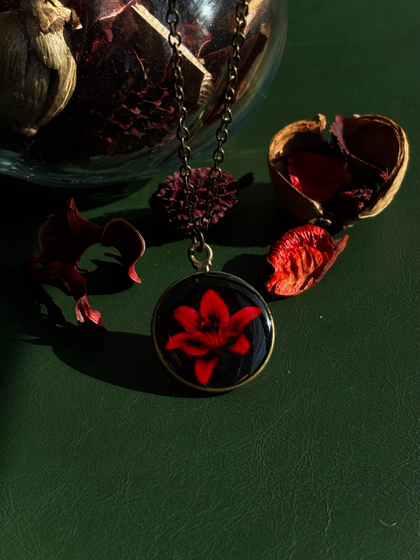 Handmade oxidised pendent with chain