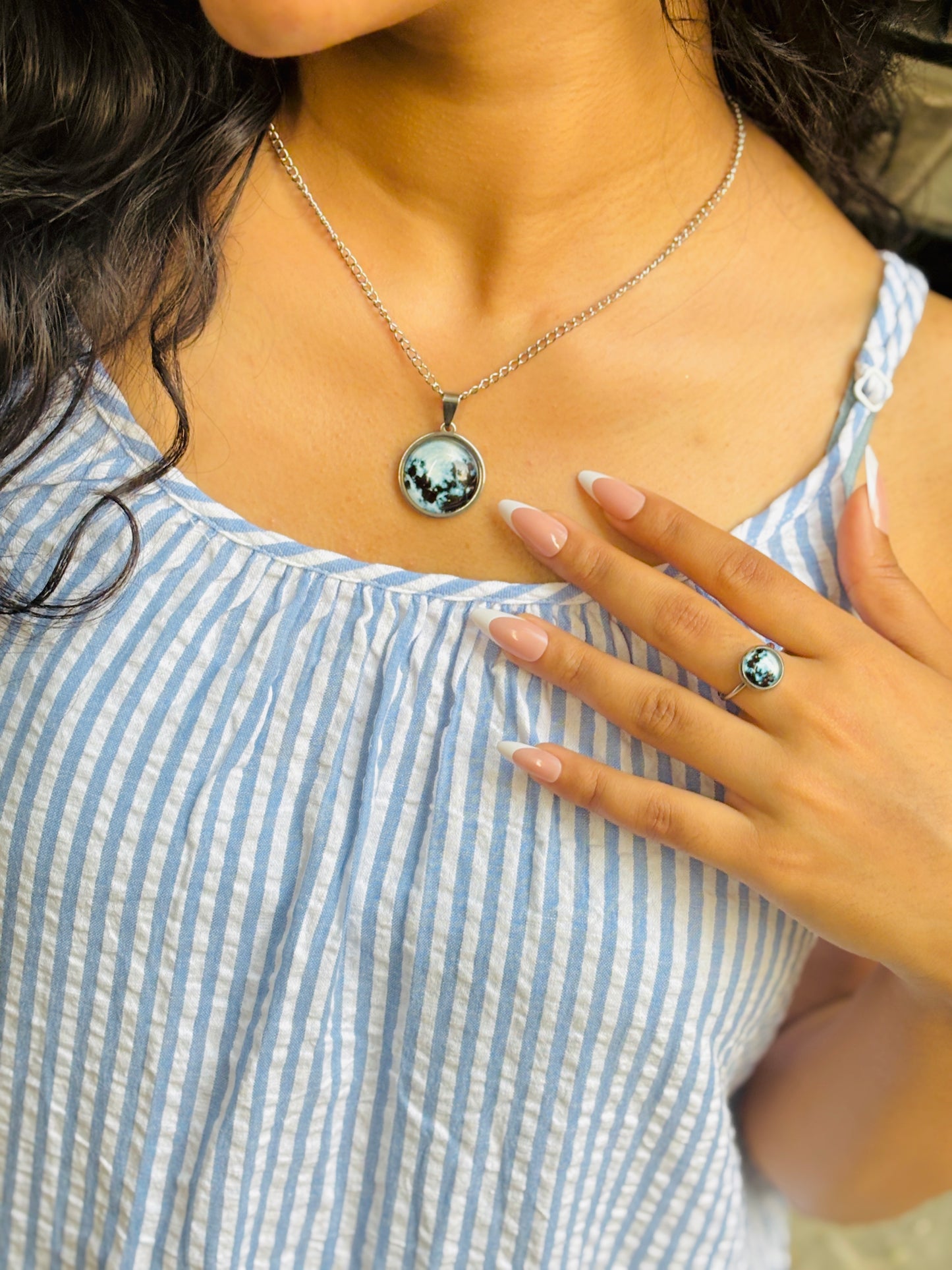 Moon Pendant & Ring Combo