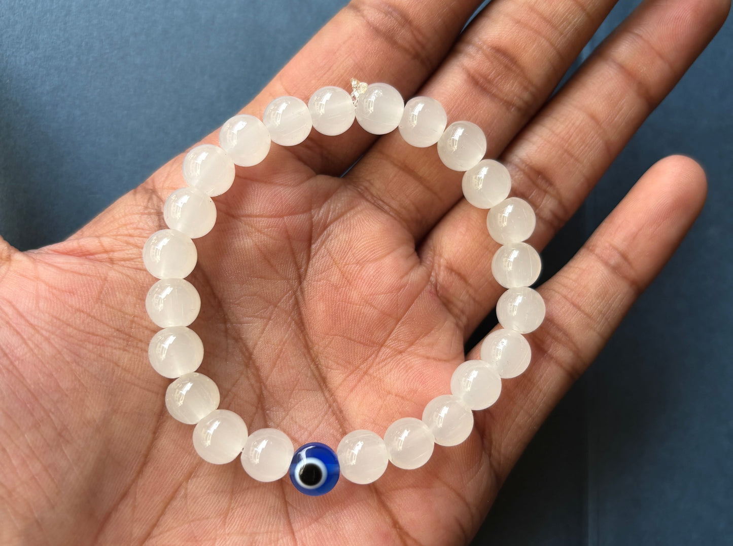 White Evil Eye Bracelet