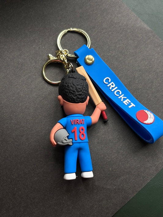 Virat Kohli in Indian Cricket jersey 3D Silicone Keychain