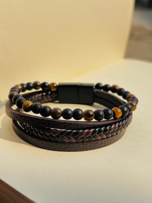 Layered Leather Bracelet