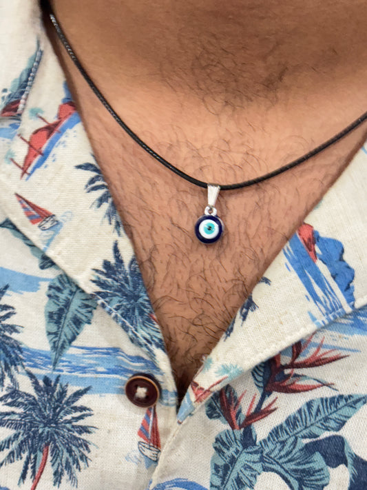 Evil eye pendent with thread
