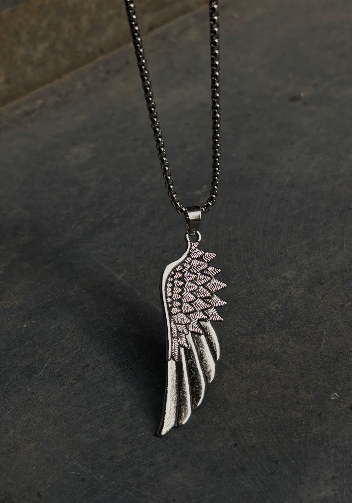 Guardian Wing Pendant Necklace for Men