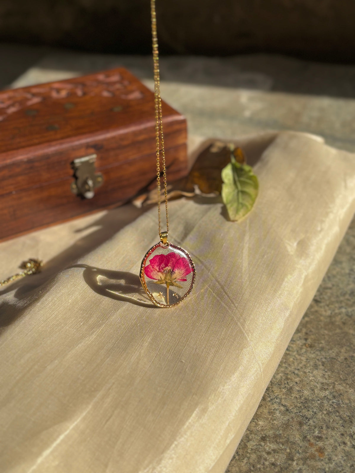 Eternal Rose Real Flower Pendant