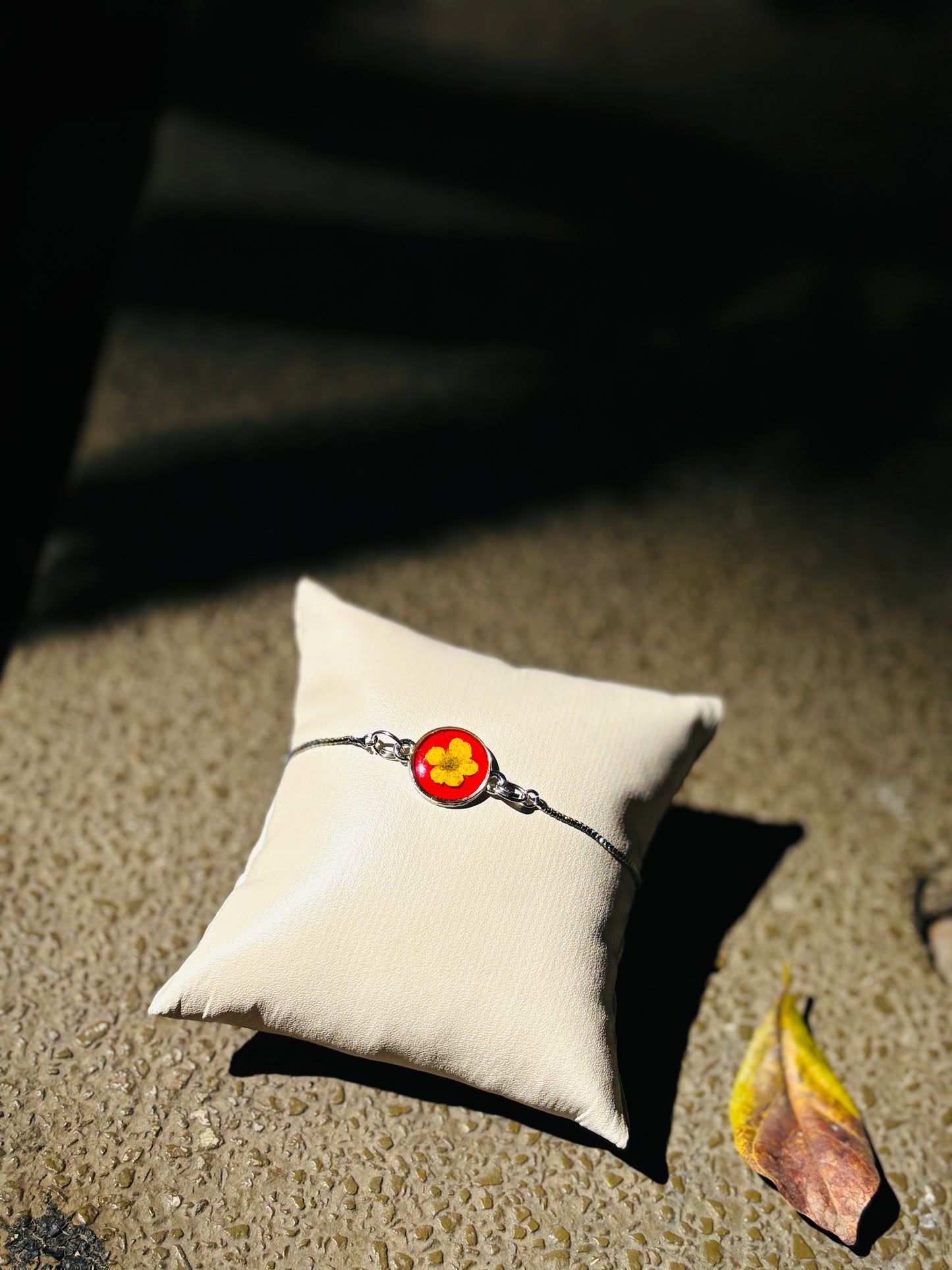 Yellow Plum Flower Bracelet