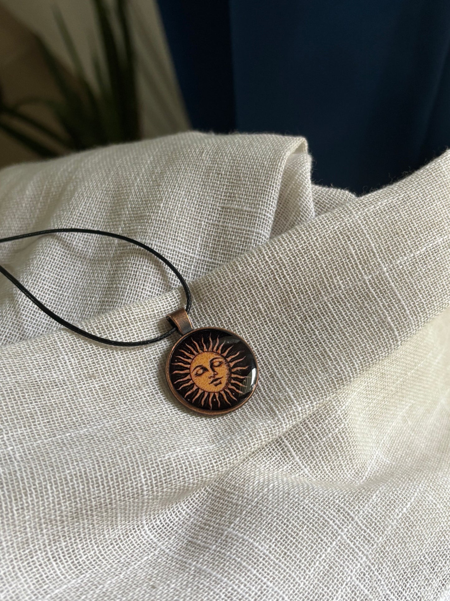 Vintage Handmade sun pendent