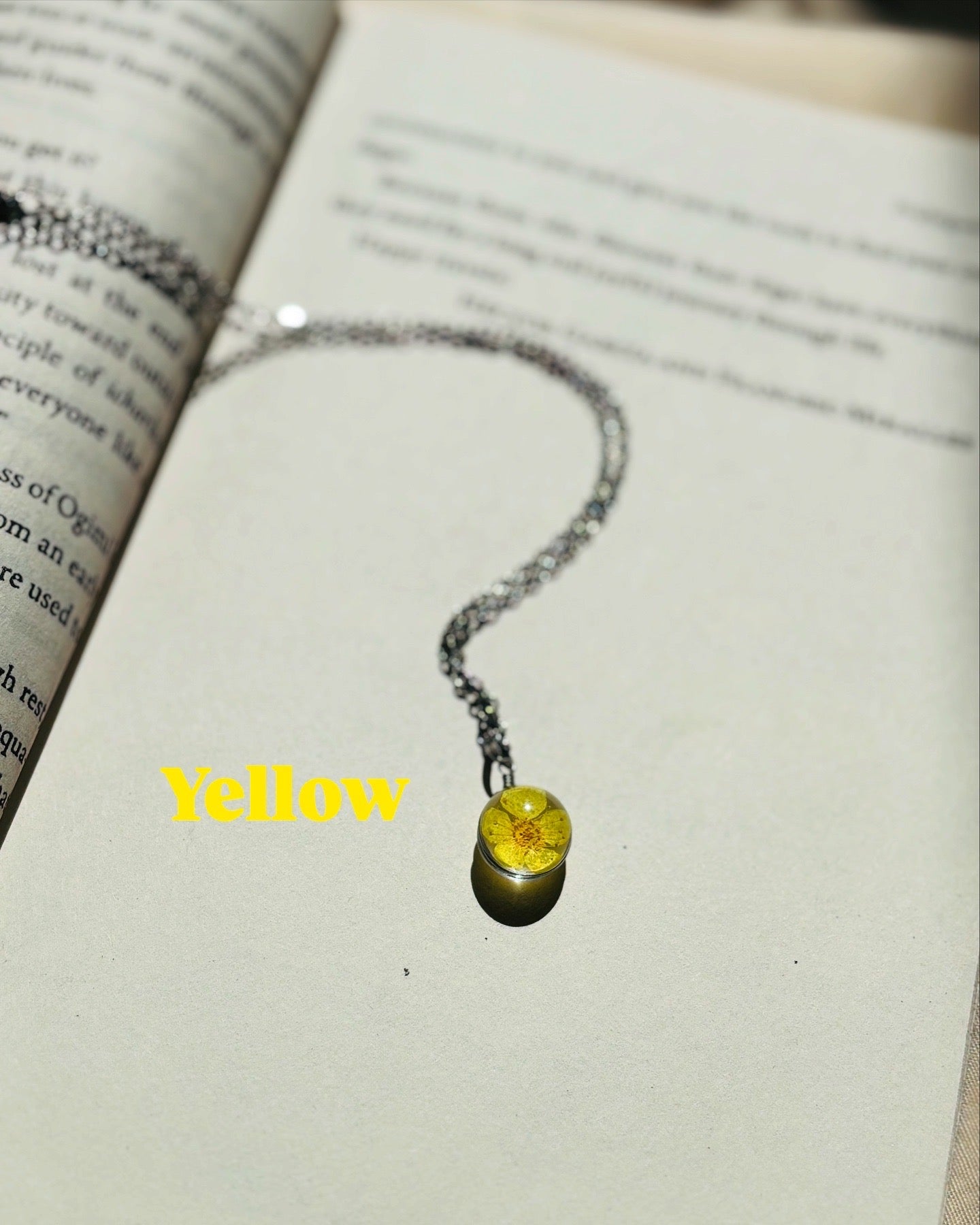 Plum flower pendant with chain