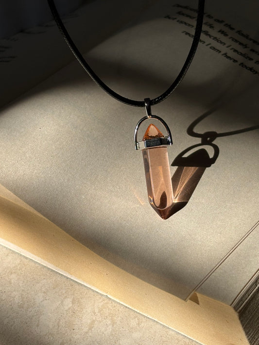 Orange Resin Crystal Pendant