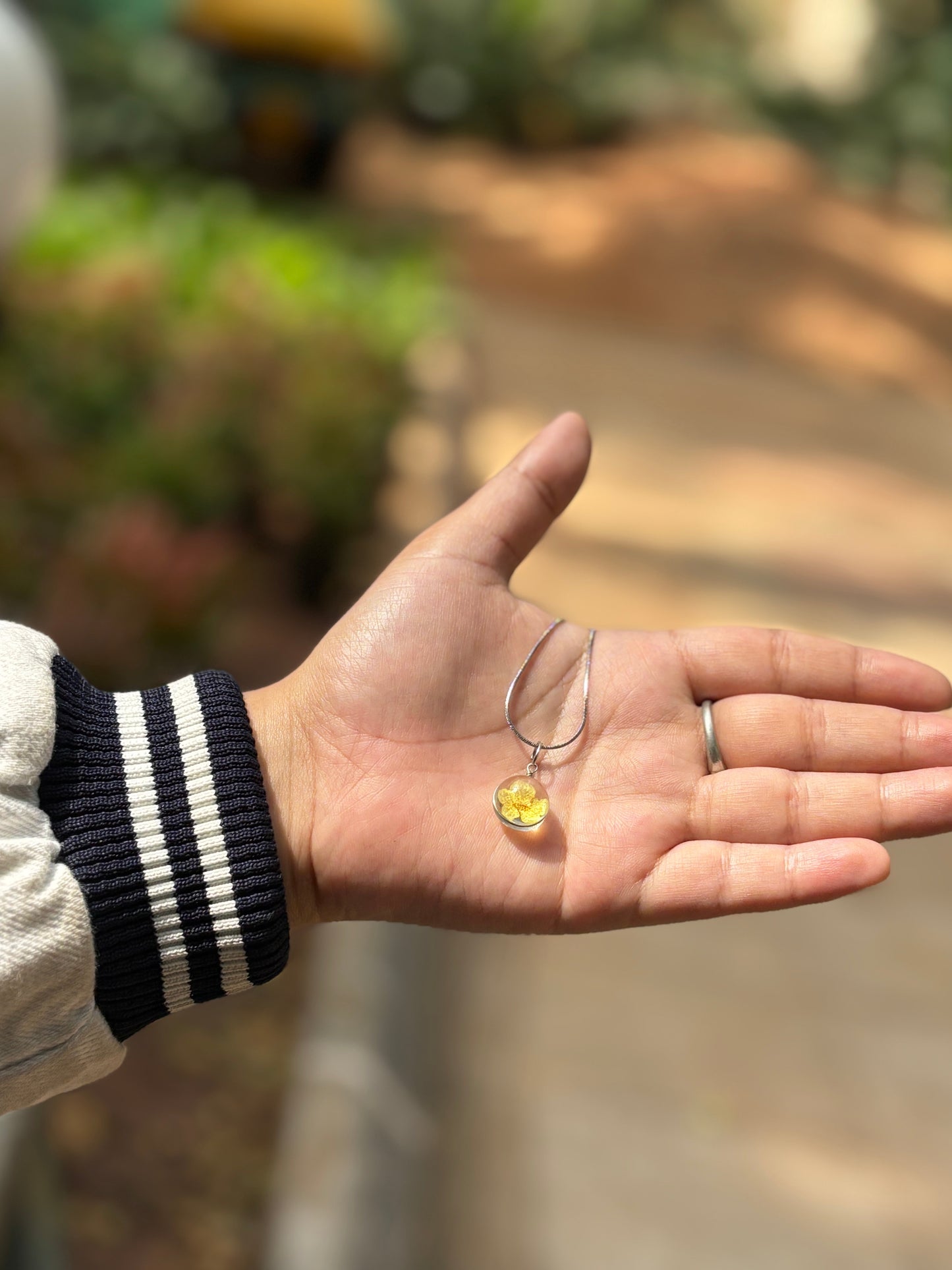 Yellow plum flower Pendant