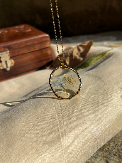 Lobelia Real Flower Pendant