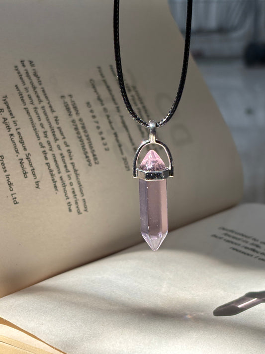 Resin pink Crystal pendant