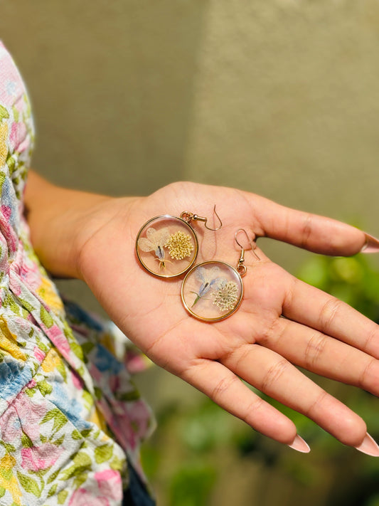 Blue Lobelia Fower Earrings