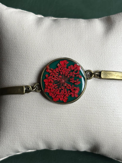 Anne lace Red flower Bracelet