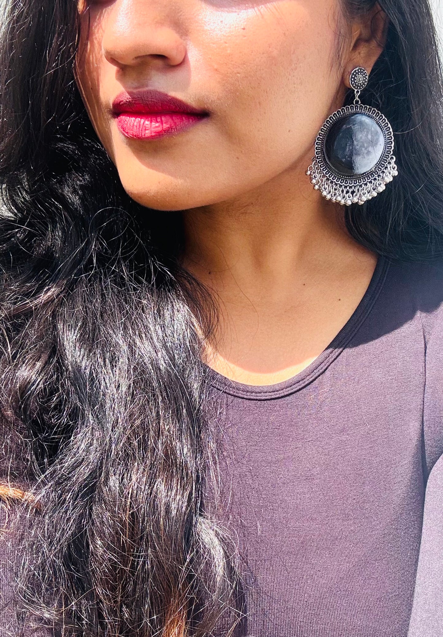 Moon Jumka Earrings