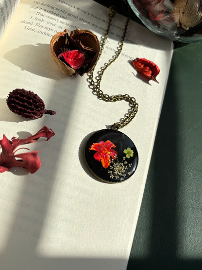 Anne Lace Real Flower Pendant