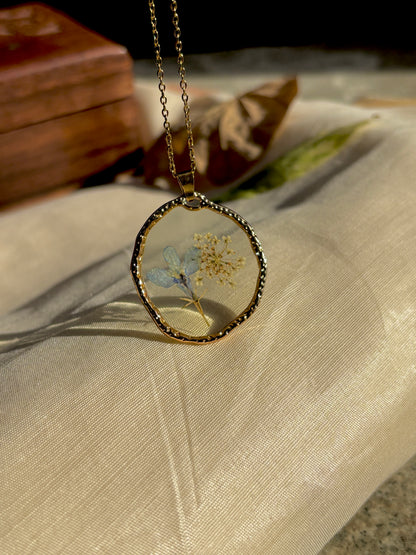 Lobelia Real Flower Pendant