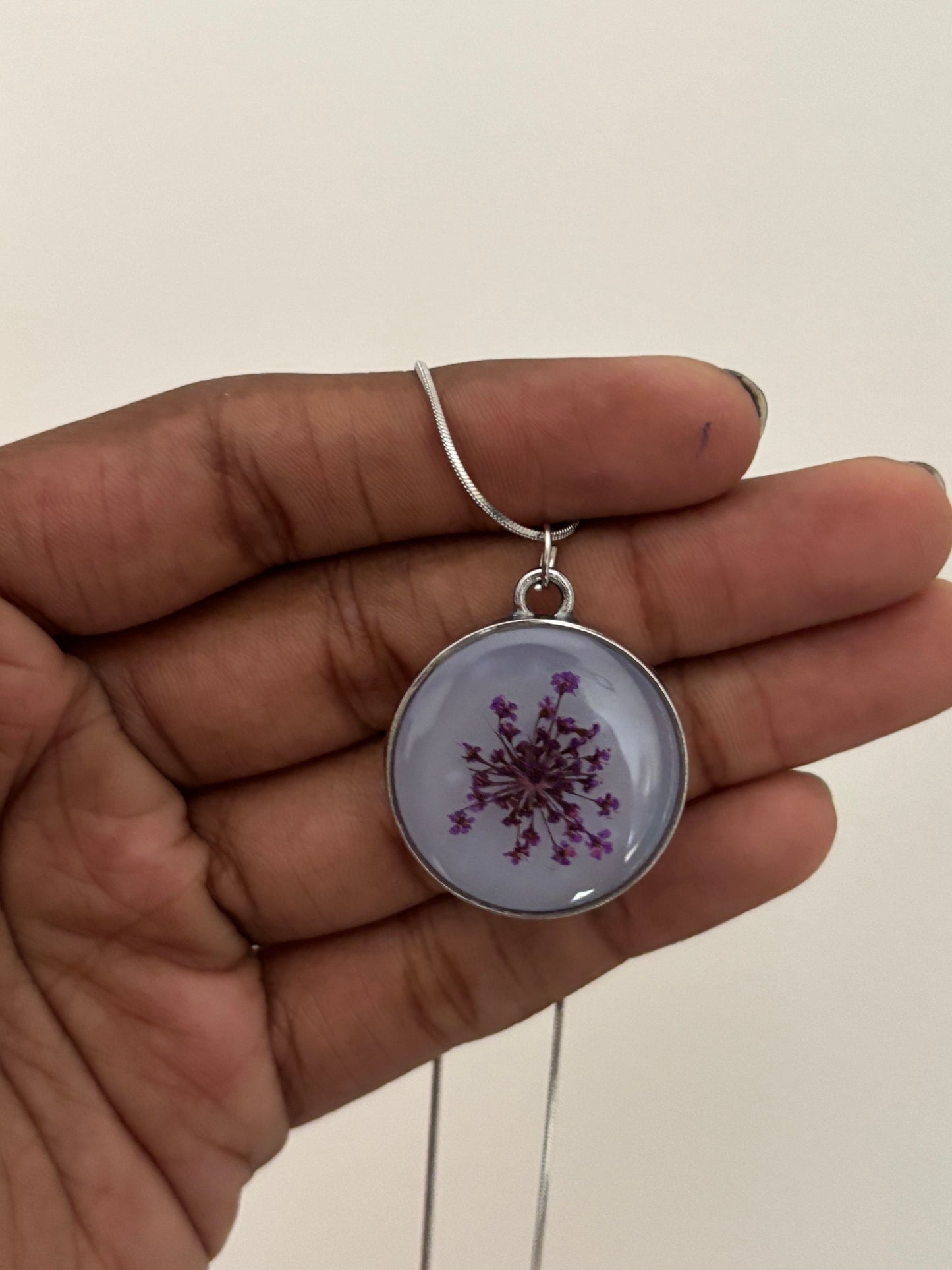 Glow in the Dark Floral Pendant