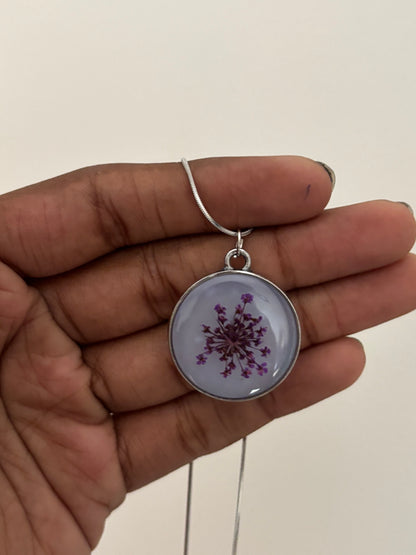 Glow in the Dark Floral Pendant
