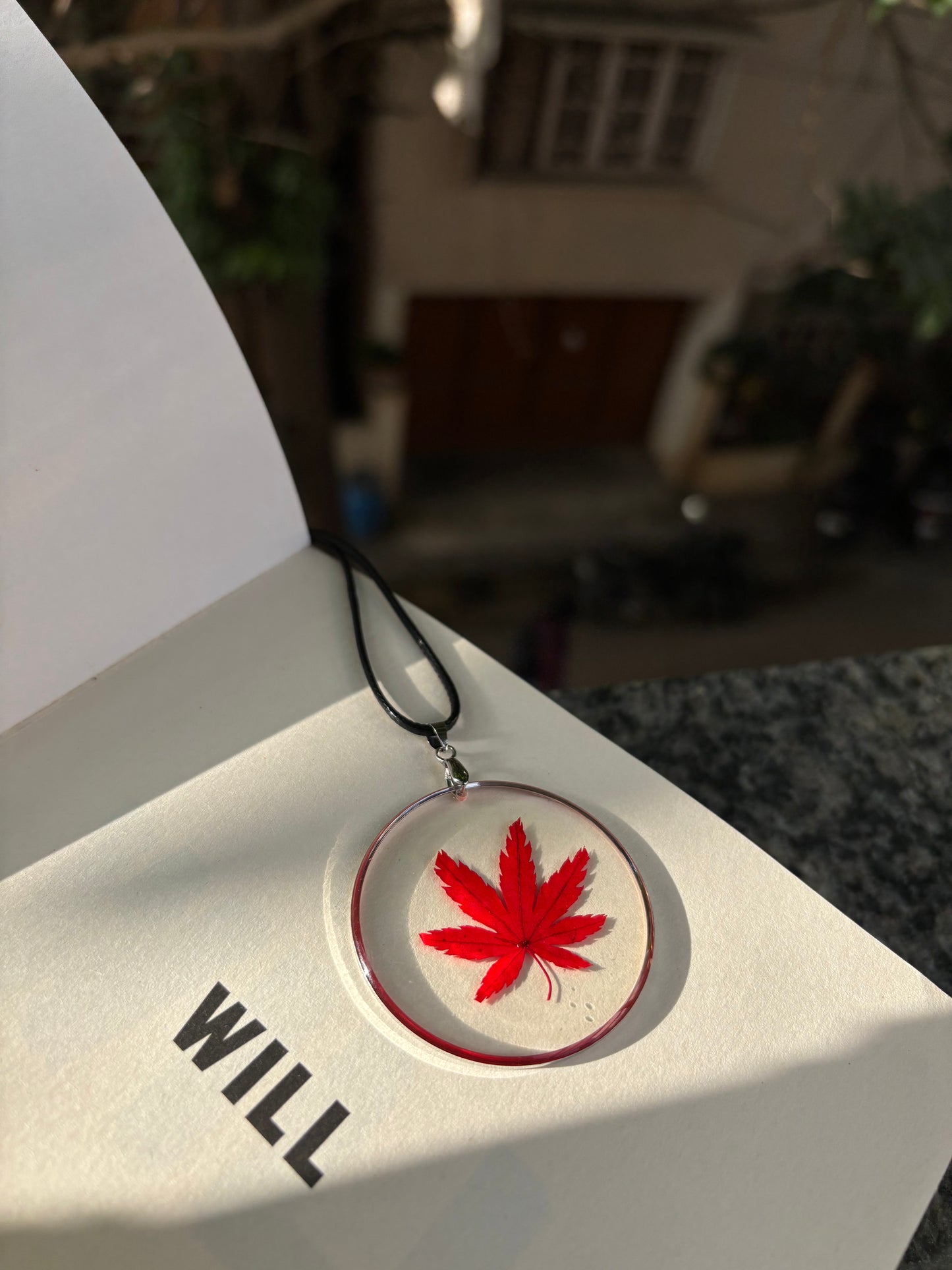 Maple Leaf pendent with Thread