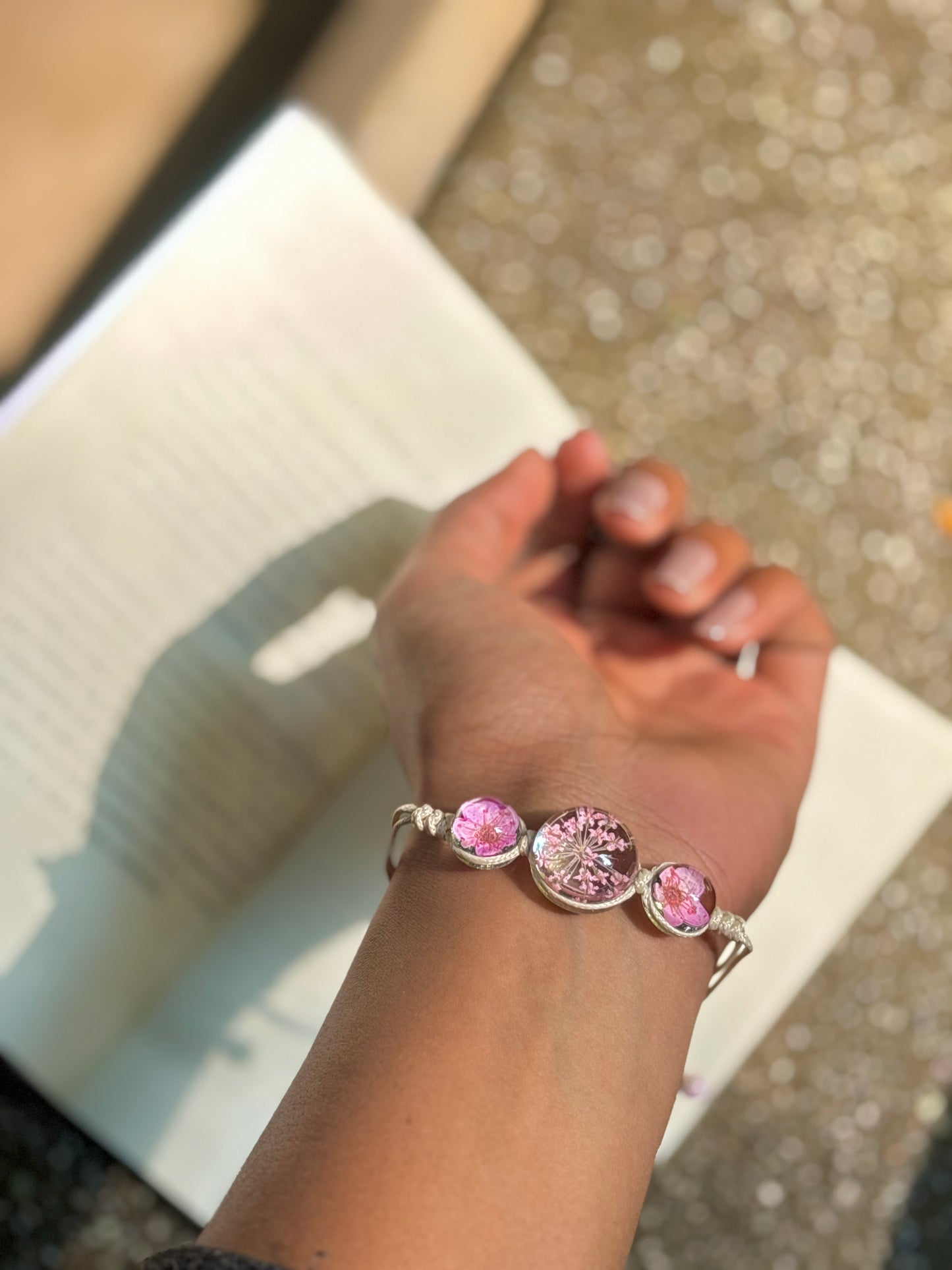 Baby Pink floral Bracelet
