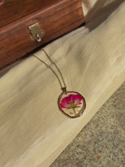 Eternal Rose Real Flower Pendant