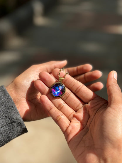 Glow in dark Nebula Pendant