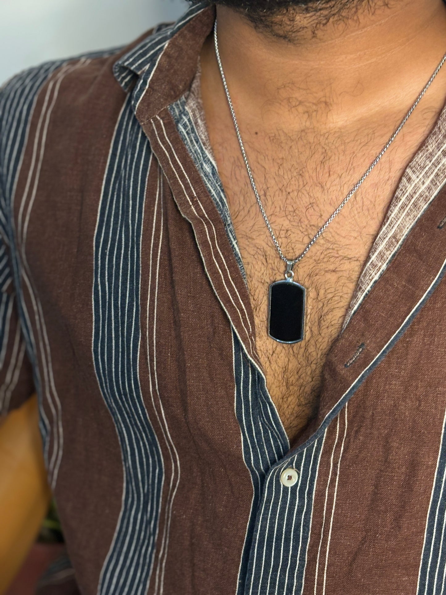 Black Men’s Pendant with chain