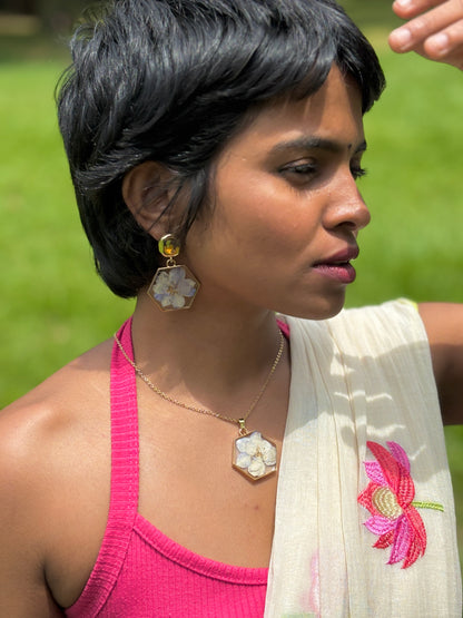 Blossom Real Flower Jewellery Set