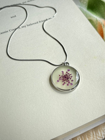 Glow in the Dark Floral Pendant