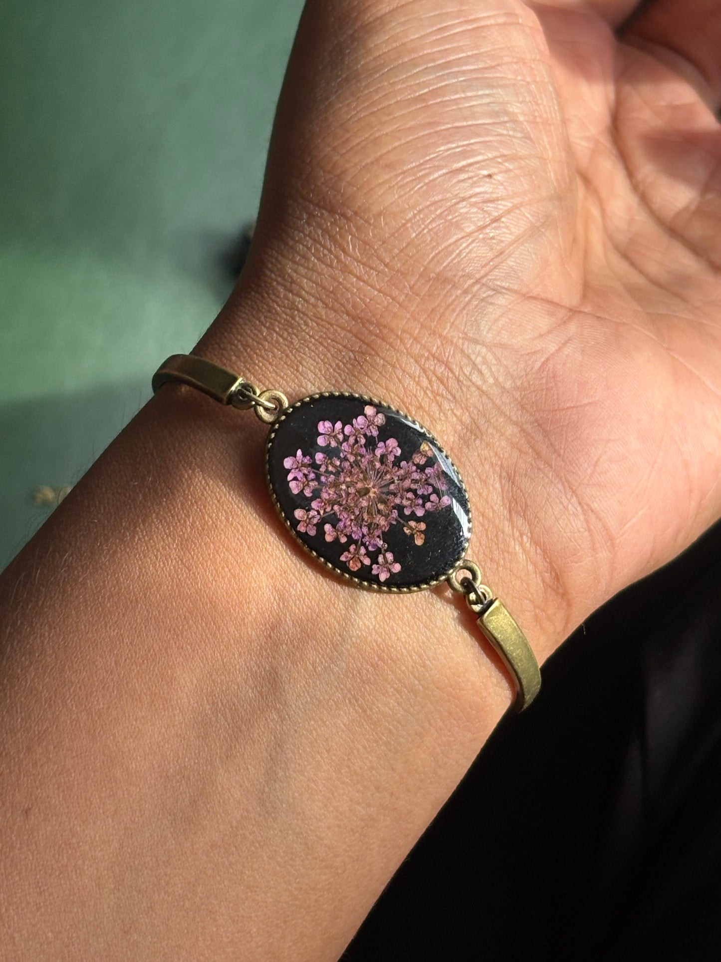 Purple Ammi Majus Flower Bracelet