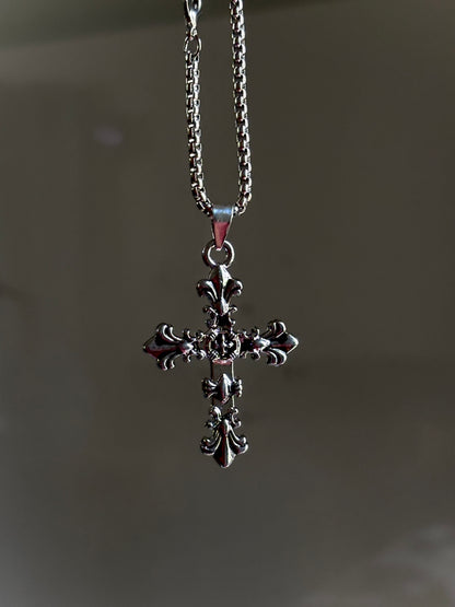 Vintage silver cross pendant