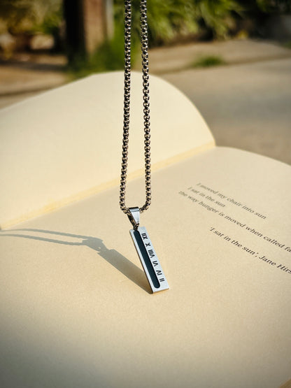 Roman Numeral Bar Pendant