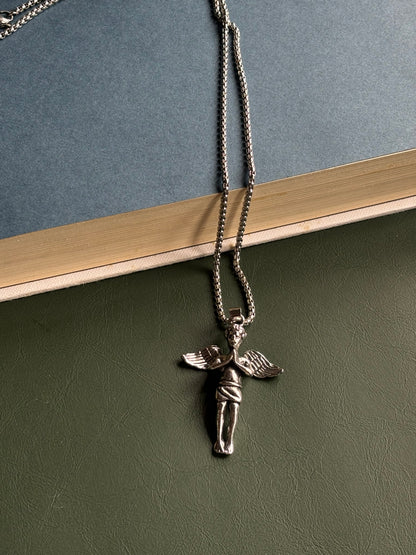 Cupid Angel Wing Pendant with Chain