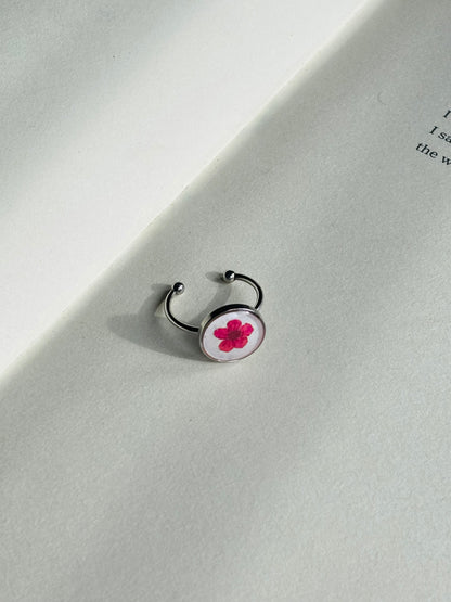 Pink Plum Flower Ring