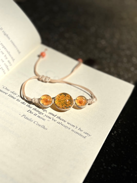 Ochre floral bracelet