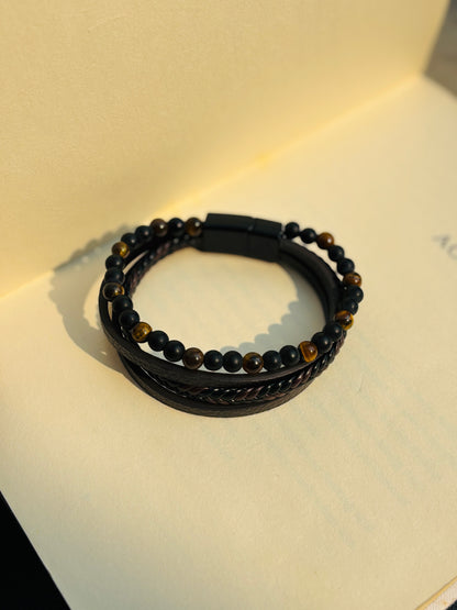 Layered Leather Bracelet