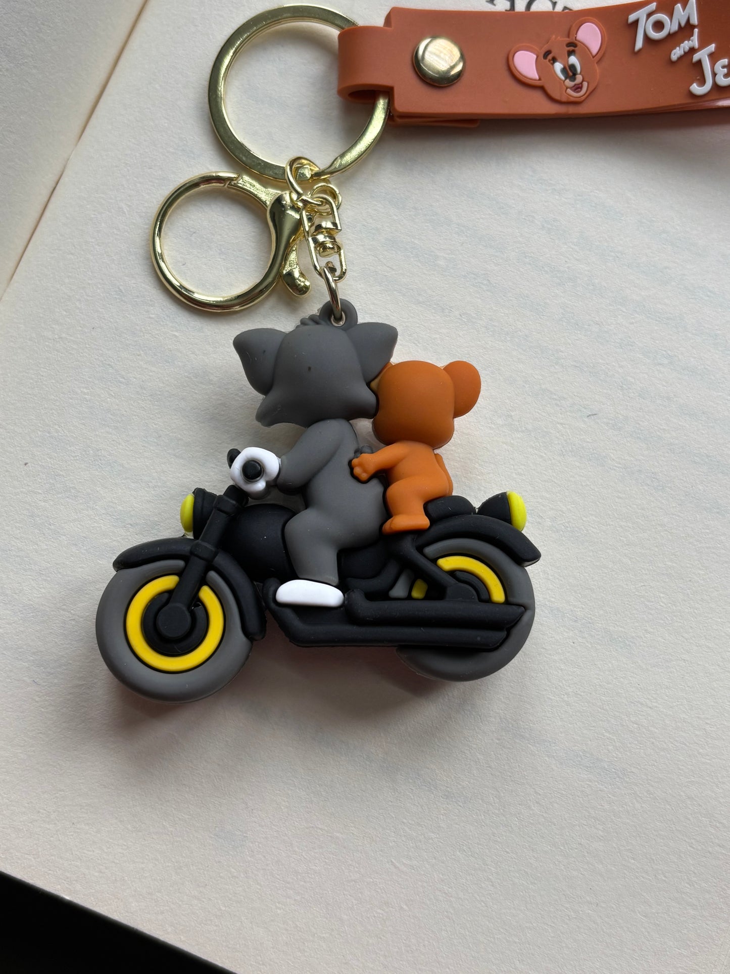 Tom and Jerry OK Bike Keychain