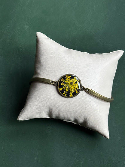 Yellow Ammi Majus Flower Bracelet