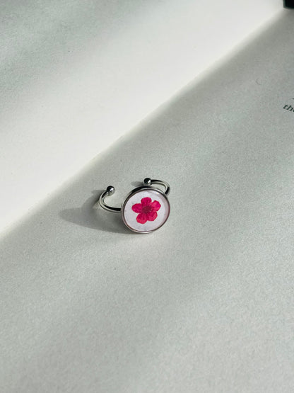 Pink Plum Flower Ring