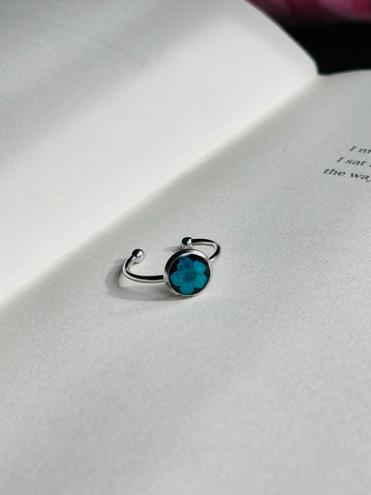 Blue Plum Flower Ring