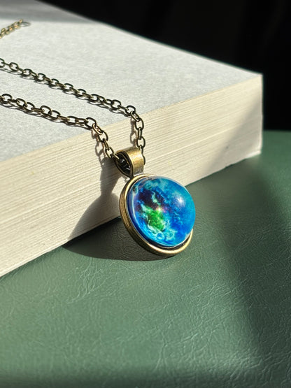 Earth glow in dark pendant