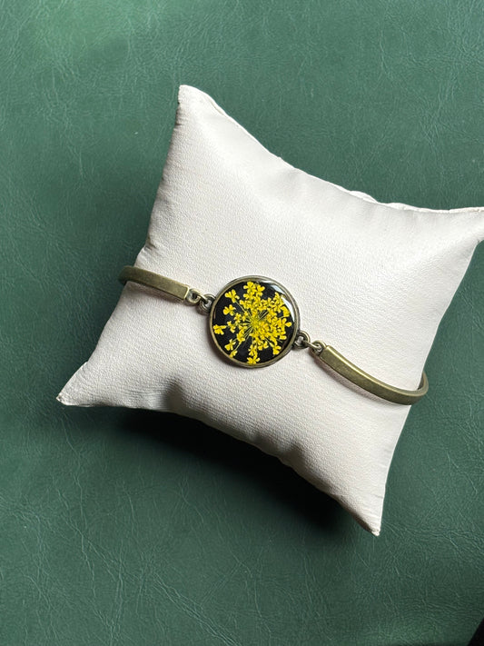 Yellow Ammi Majus Flower Bracelet