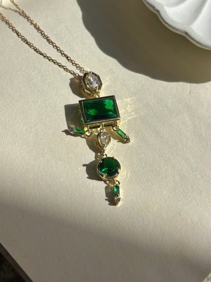 Emerald Statement Pendant necklace