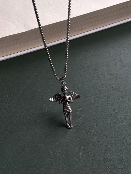 Cupid Angel Wing Pendant with Chain
