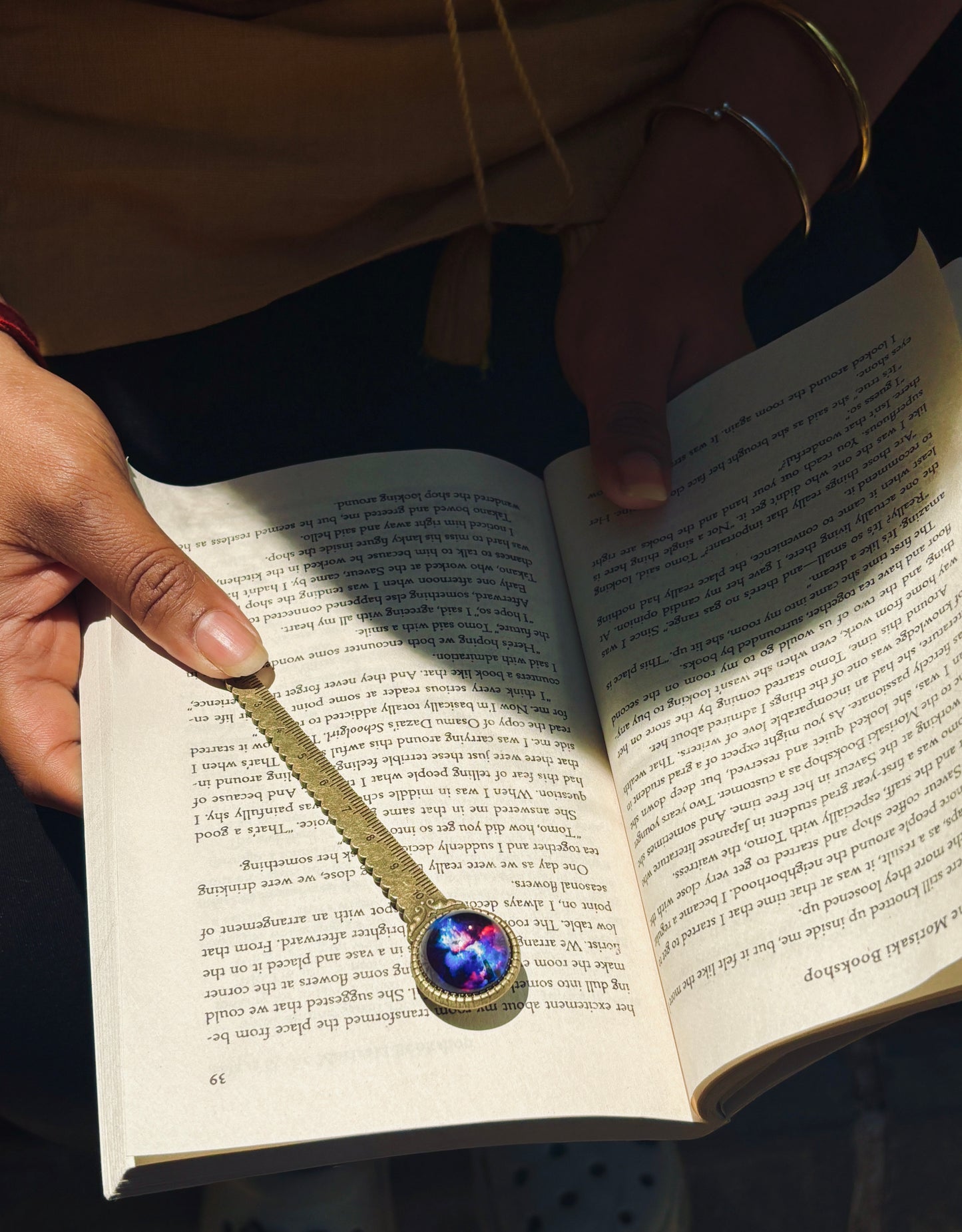 Glow in dark Galaxy Bookmark