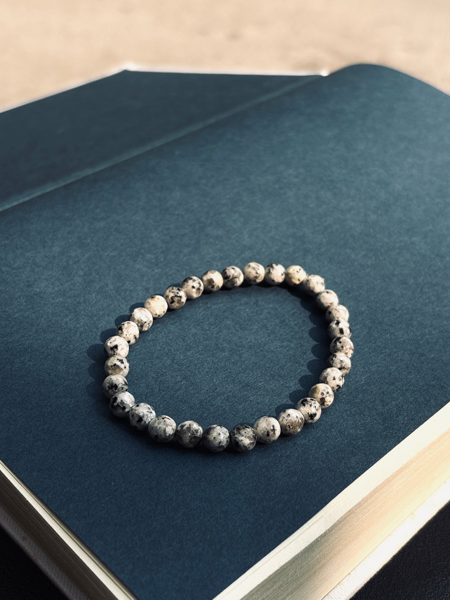 Dalmatian Jasper Bead Bracelet
