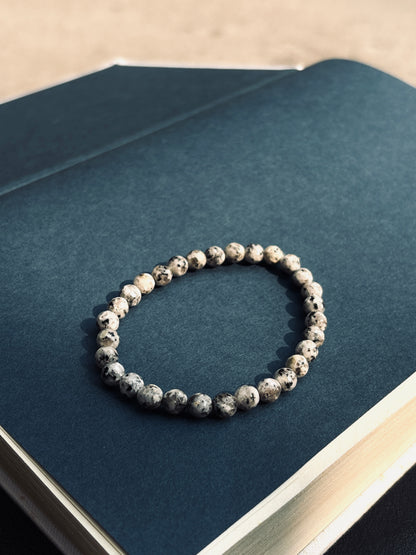 Dalmatian Jasper Bead Bracelet