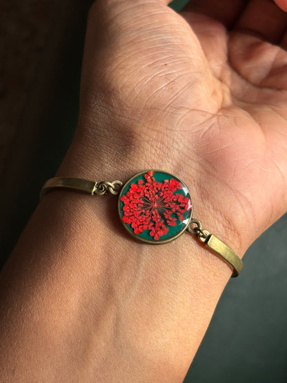 Anne lace Red flower Bracelet